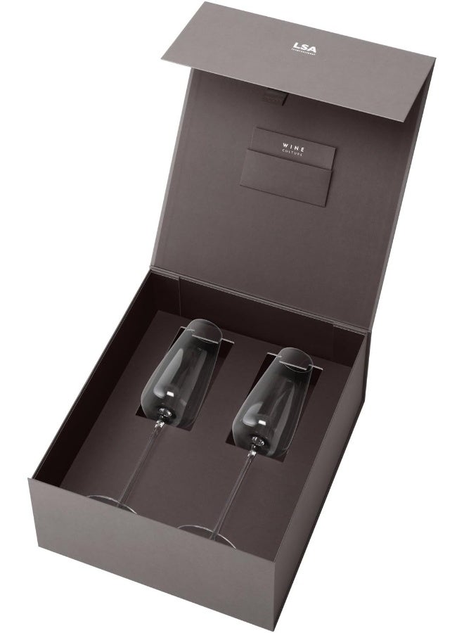LSA International LS 549007 كؤوس شمبانيا ثقافة النبيذ 330 مل مجموعة من 2 قطعة - Image 5