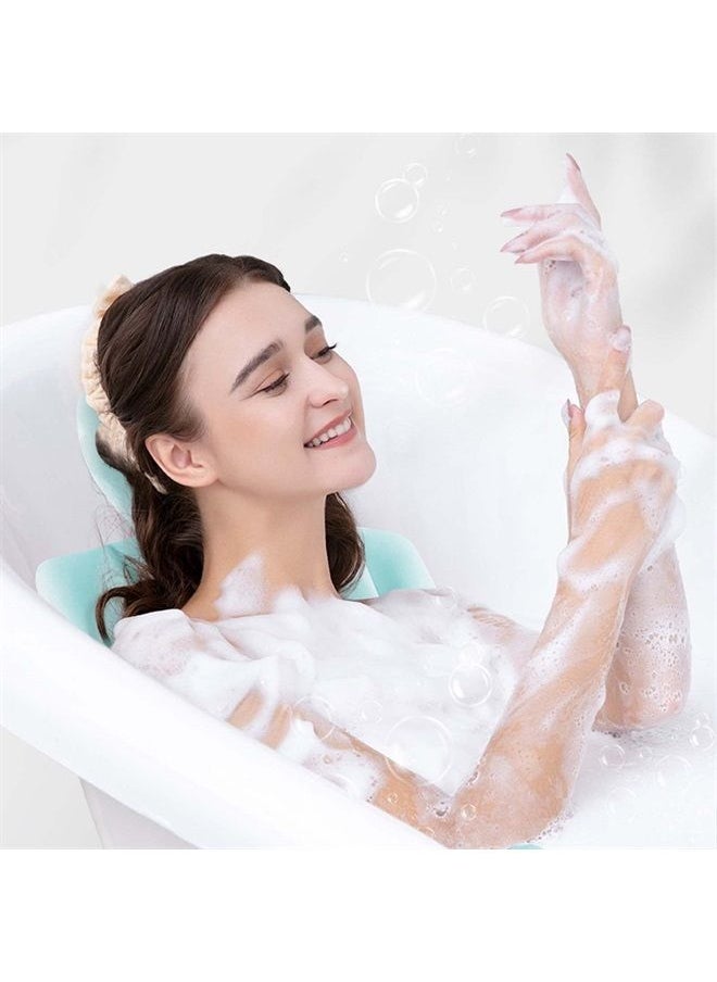 Djungelskog - Full Body Bath Pillow - Relieve Stress and Rejuvenate - Neck and Head Rest Support - Ergonomic Shape - Extra Soft Mesh for Fast Drying - Hanging Hook Included - Bathtub Accessories (Blue) - Image 1