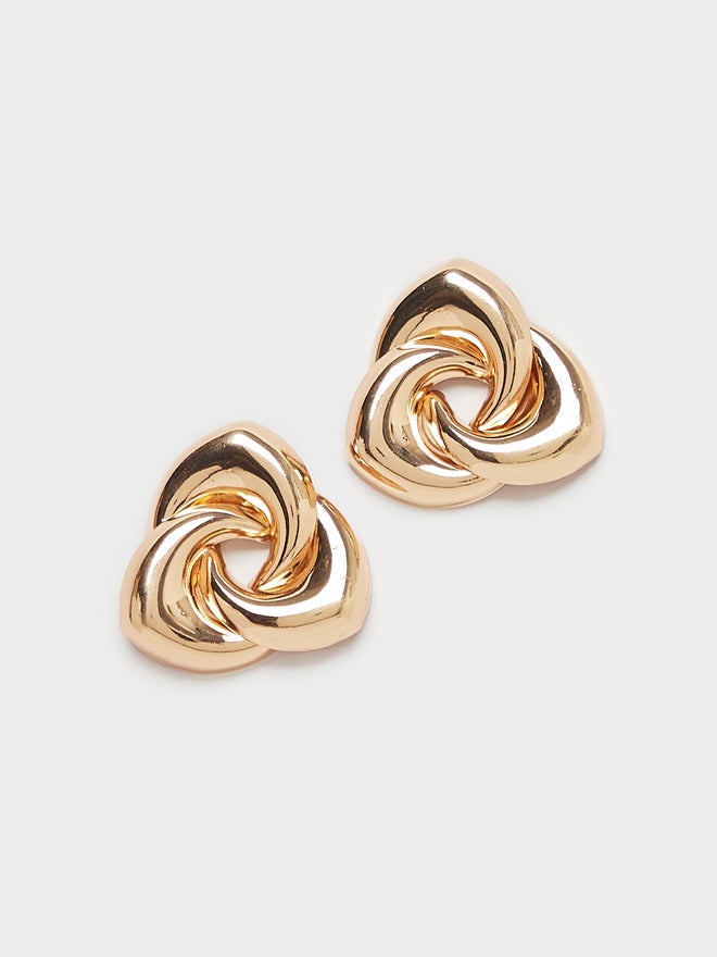 Styli Styli Metallic Finish Stud Earrings  - Image 1