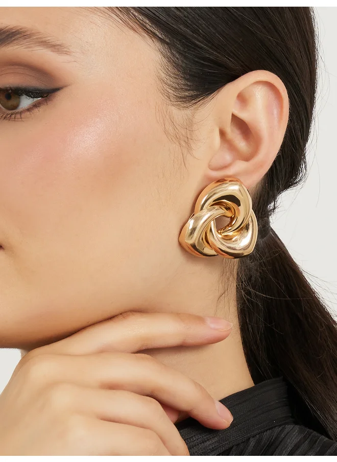 Styli Styli Metallic Finish Stud Earrings