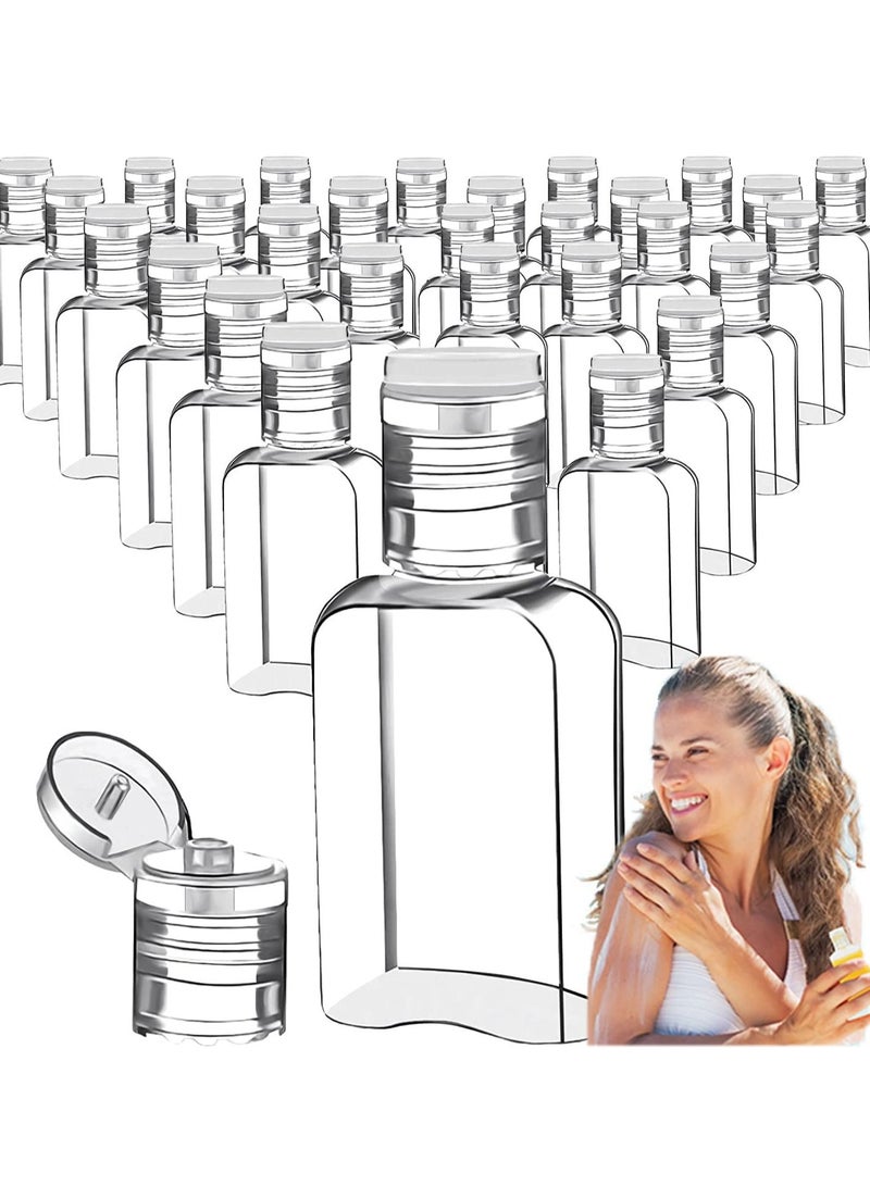 SYOSI Empty Clear Plastic Travel Bottles 30 Pieces 1oz Containers Portable with Flip Cap Refillable Reusable Squeezable Toiletry Cosmetic  - Image 1