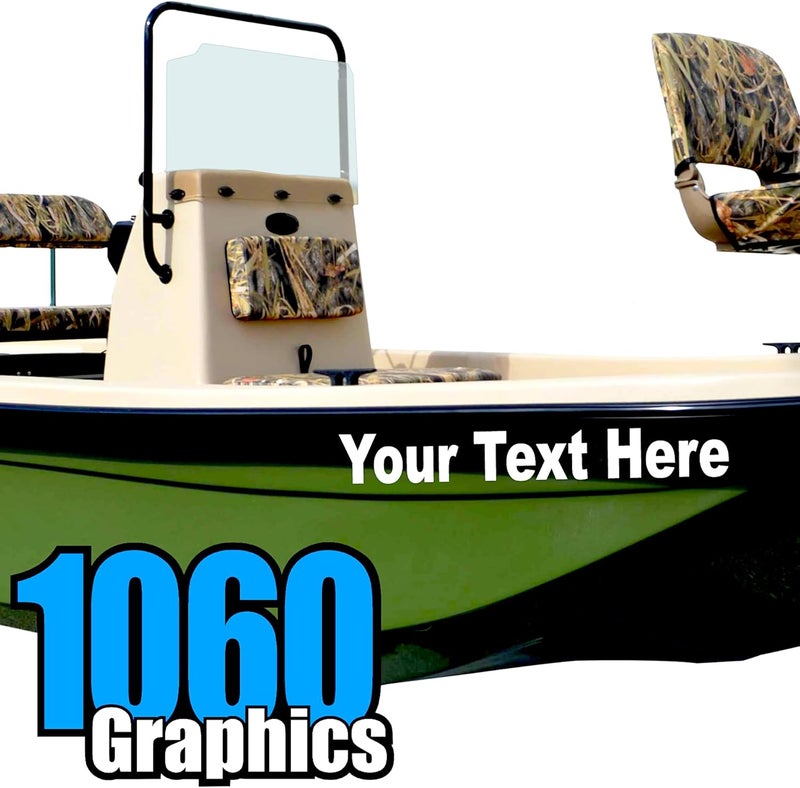 1060 Graphics - Custom Boat Registration Numbers & Letters (Two Sets) Marine Vinyl Lettering Sticker Decals Durability enhanced - Image 3