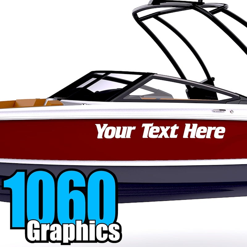 1060 Graphics - Custom Boat Registration Numbers & Letters (Two Sets) Marine Vinyl Lettering Sticker Decals Durability enhanced - Image 2