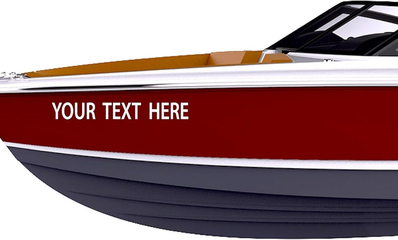 1060 Graphics - Custom Boat Registration Numbers & Letters (Two Sets) Marine Vinyl Lettering Sticker Decals Durability enhanced - Image 1