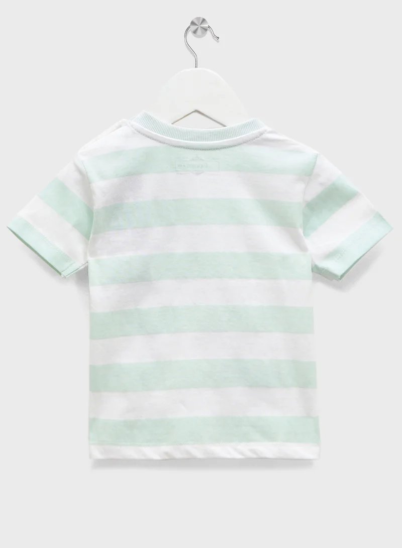 Ripples Round Neck T-shirt & Shorts Sets