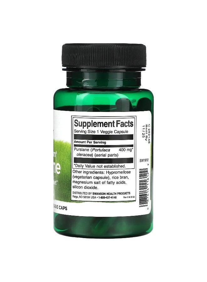 SWANSON سوانسون، بورتولاكا كاملة الطيف، 400 ملغ، 60 كبسولة نباتية - Image 2