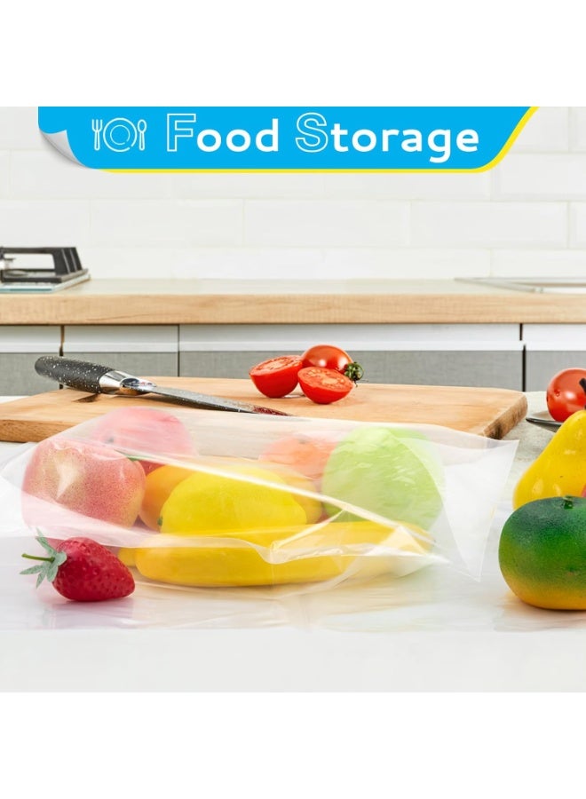 Neonix 100pcs.24x34cm clear thickened plastic zipper bag, 3mil thick, large resealable storage bag for food, jewelry, small items, product packaging, and travel use. - Image 2