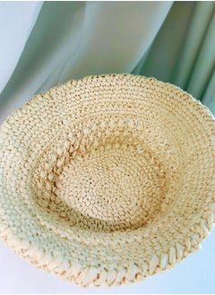 Braided Raffia Summer Beach Beige Bucket Hat - pzsku/Z447C978B0412538A6ECDZ/45/_/1694901760/e3f6b394-a312-4f2a-888a-7886ede9cd90