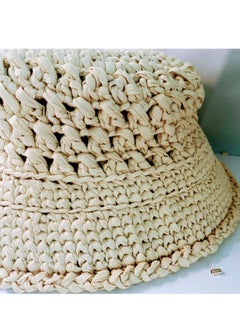 Braided Raffia Summer Beach Beige Bucket Hat - pzsku/Z447C978B0412538A6ECDZ/45/_/1694901761/596e6858-29eb-4422-b1cd-df43c64bb64a