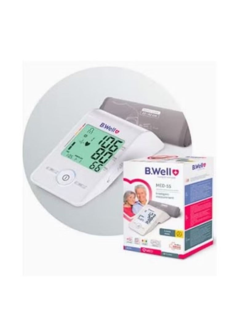 B.Well B.Well MED-55 Automatic Blood Pressure Monitor – M–L Cuff 22–42cm - Image 2