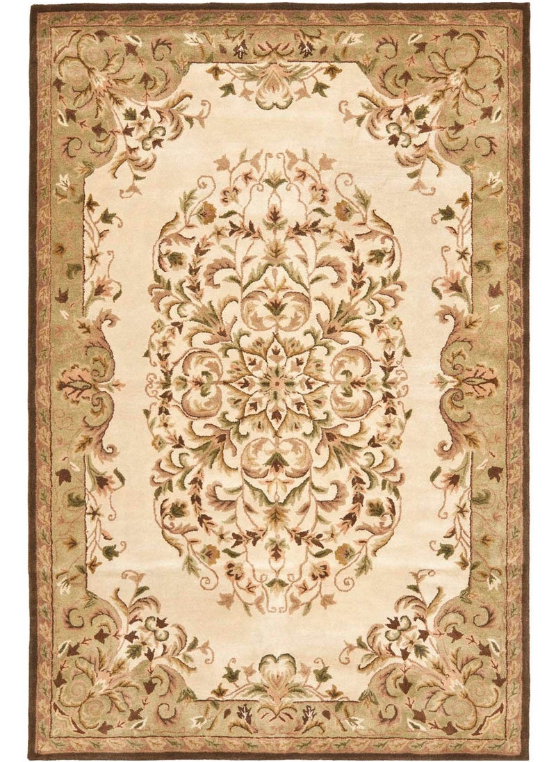 AURUM HOME - AH016A Hand Tufted Area Traditional Carpet Interior Living Bedroom, Bedroom, Exhibition Area Cut Wool Pile, Rectangle - Image 1