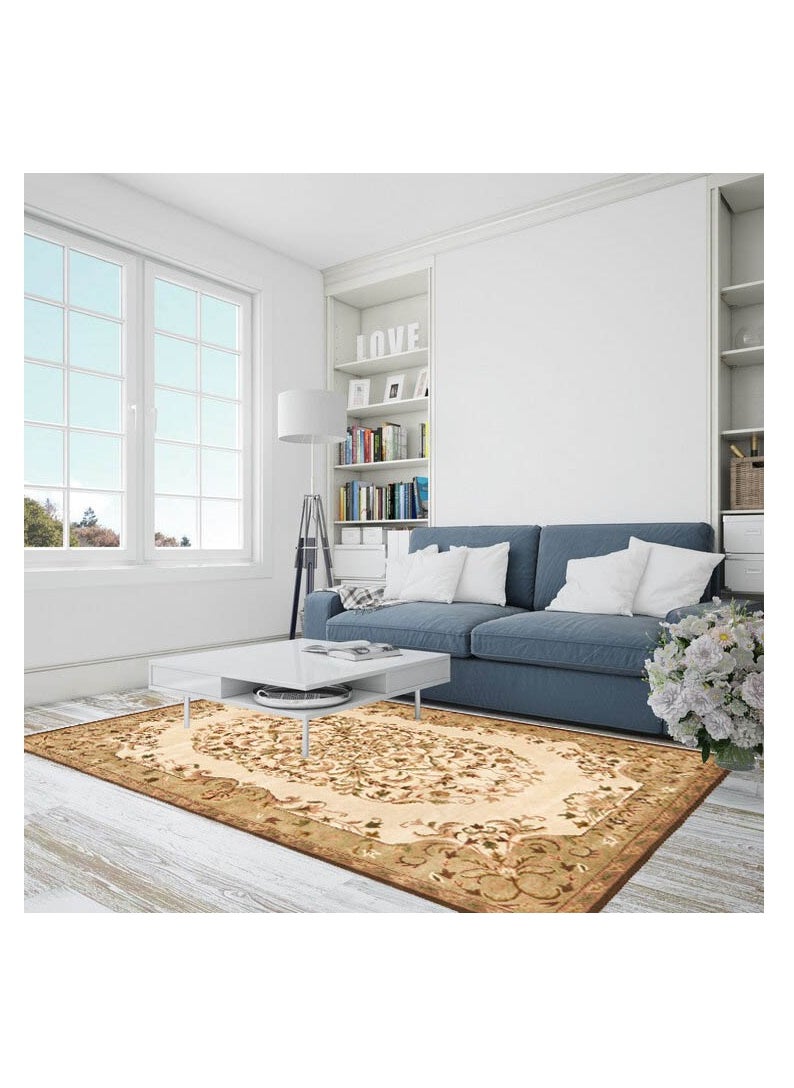 AURUM HOME - AH016A Hand Tufted Area Traditional Carpet Interior Living Bedroom, Bedroom, Exhibition Area Cut Wool Pile, Rectangle - Image 1