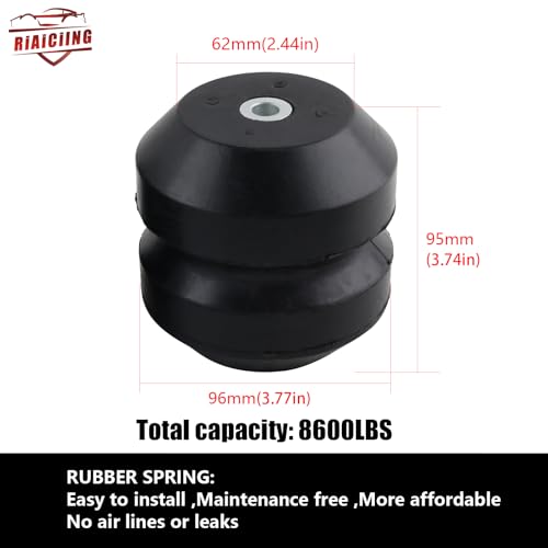 RiAiCiING F150 Rear Suspension Enhancement System Compatible with Ford F-150 2WD 4WD 2015-2022 up to 8,600 lbs Rubber Helper Spring Kit - Image 3