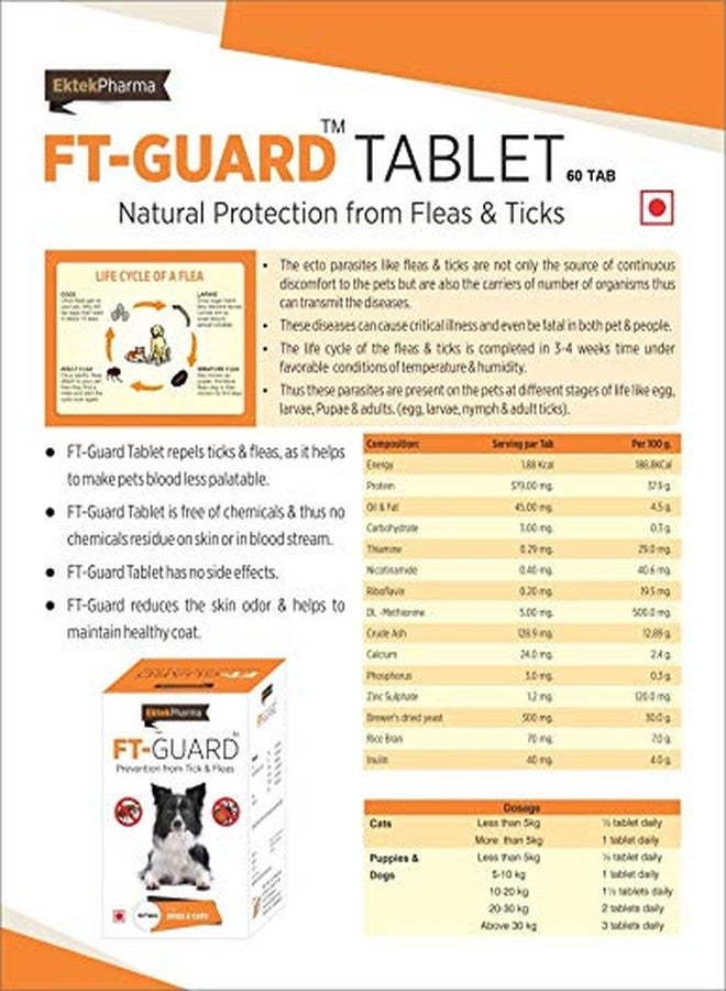 all4pets ft-Guard Tablets Natural Protection from Fleas and Ticks (for Dogs and Cats) - Image 2