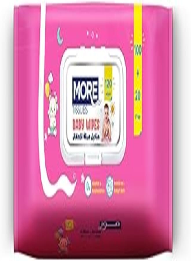 More baby wipes 120 wipes