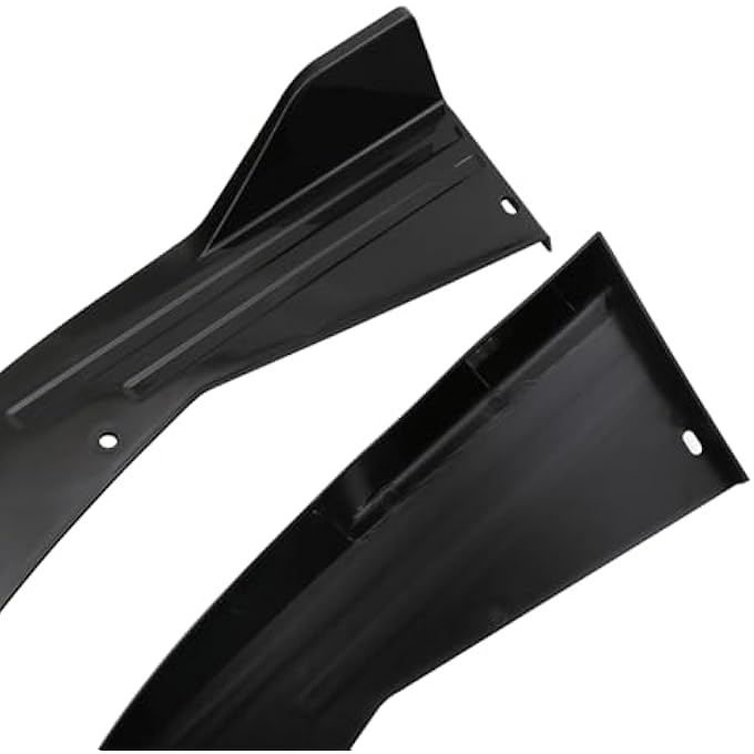 KIMISS Universal Rear Bumper Lip Splitter for Cars, Black Side Fins Body Spoiler Chin Skirt Protector, Carbon Fiber Design Splitter Diffuser - Image 3
