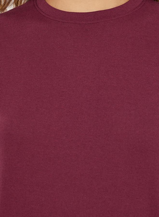 Styli طقم تي شيرت قطني سادة وبيجامة مستقيمة  - Image 4