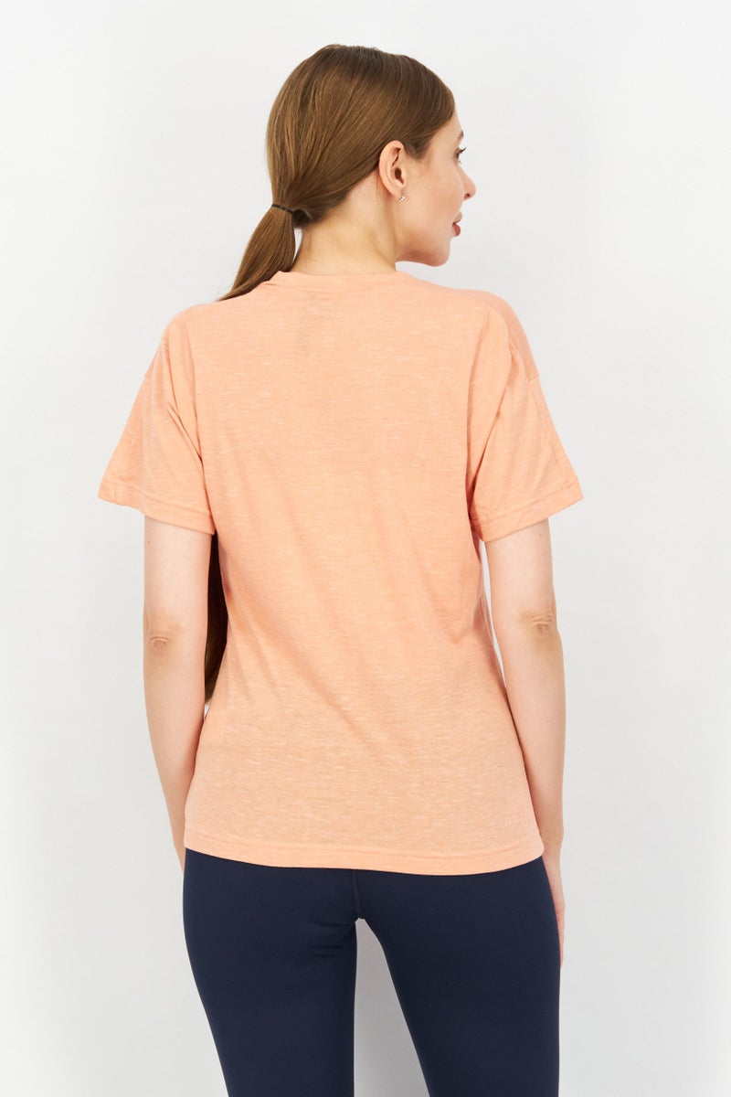 Adidas تي شيرتات جري قصيرة الأكمام للنساء، كورال - Image 3