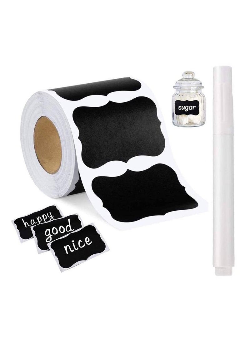 Generic - 120 Pieces Waterproof Labels Self Adhesive with Writing Marker - Image 1