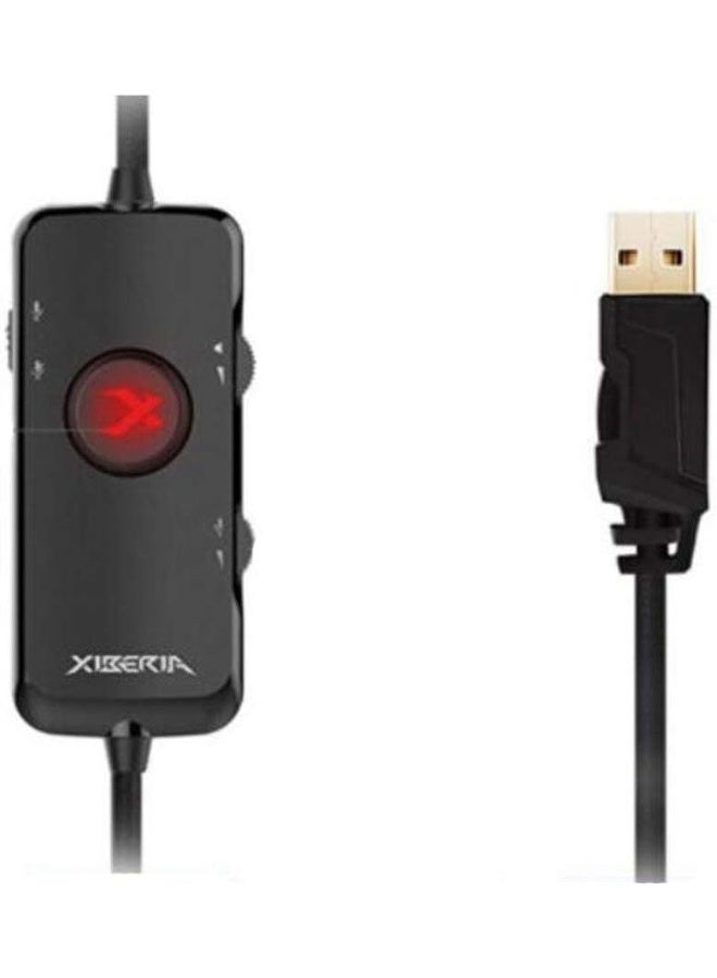 XIBERIA MG-2 In-Ear Gaming Headset with 3.5mm Jack and Microphone, USB 3.5mm External Sound Card Adapter, Supports 3D Surround Sound, Active Noise Cancellation, 1.2m Cable - Image 3