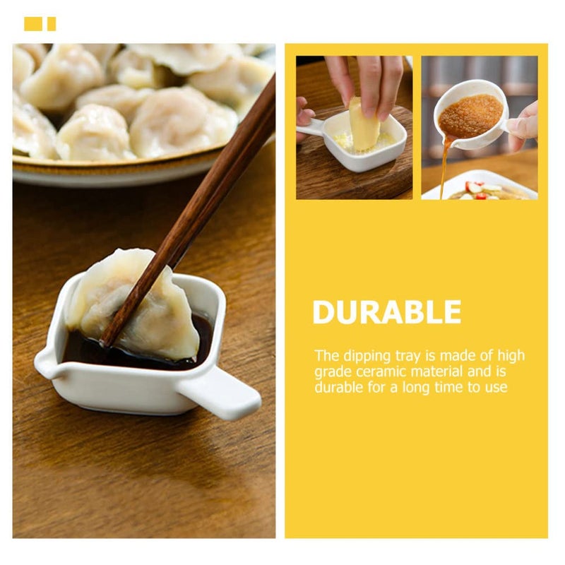 Ceramic Sauce Dishes 2pcs 6 Inch Dipping Bowls For Condiments And Seasonings - Image 5