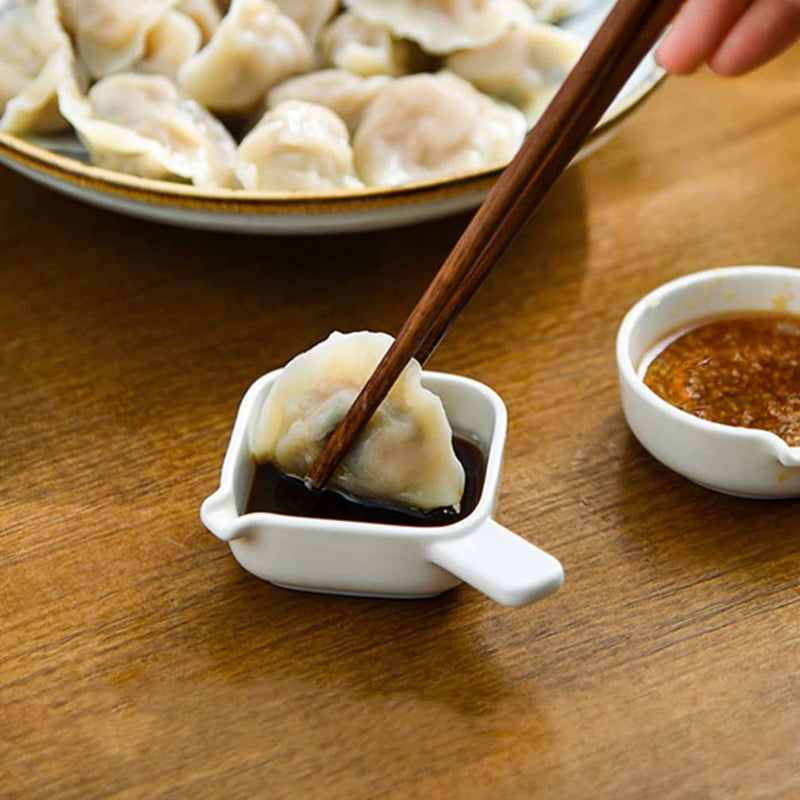 Ceramic Sauce Dishes 2pcs 6 Inch Dipping Bowls For Condiments And Seasonings - Image 3