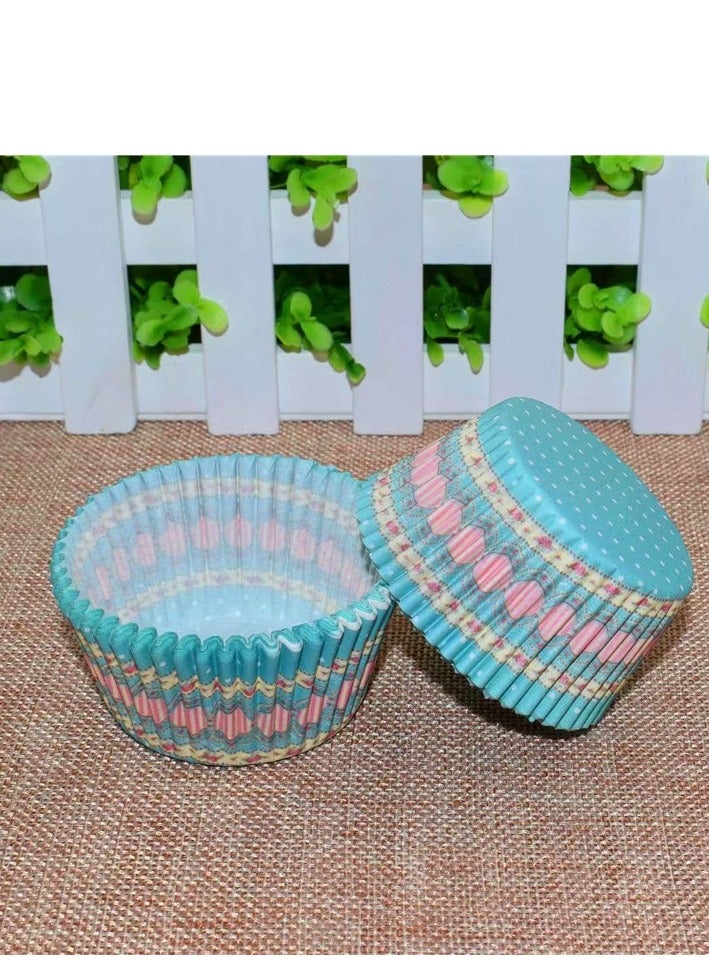 100Pcs/set  Cupcake Baking Paper Cases Cake Box,Disposable Muffins Baking Cupcake Mould 6.8x5x3cm
