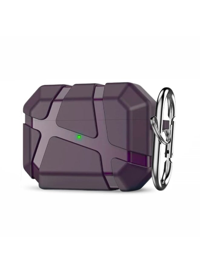 O Ozone Case for Airpods Pro 3 |Armor Design Hard Protective Case with Safety Lock & Hidden Phone Stand, Shockproof Hard Case Cover for Men -Purple - Image 1