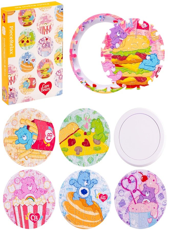 PieceRelax أحجية Care Bears™ X PieceRelax المغناطيسية للبالغين 96 قطعة - دببة الطعام - هدية فريدة وديكور منزلي مع أحجية بلاستيكية [D1689] - Image 1