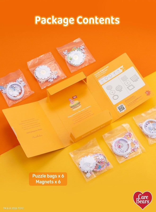 PieceRelax أحجية Care Bears™ X PieceRelax المغناطيسية للبالغين 96 قطعة - دببة الطعام - هدية فريدة وديكور منزلي مع أحجية بلاستيكية [D1689] - Image 5