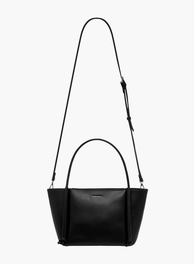 Flora Bella By Shoexpress Solid Tote Bag with Double Handles and Detachable Strap