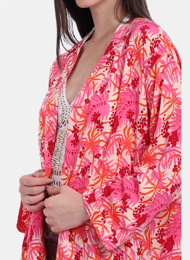 Carina Round Hem Viscose Kimono - Image 4