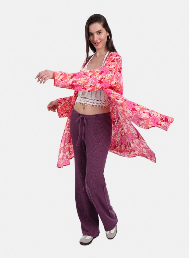 Carina Round Hem Viscose Kimono - Image 5
