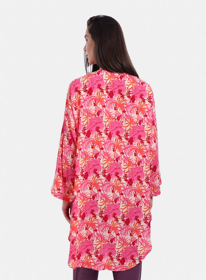 Carina Round Hem Viscose Kimono - Image 3