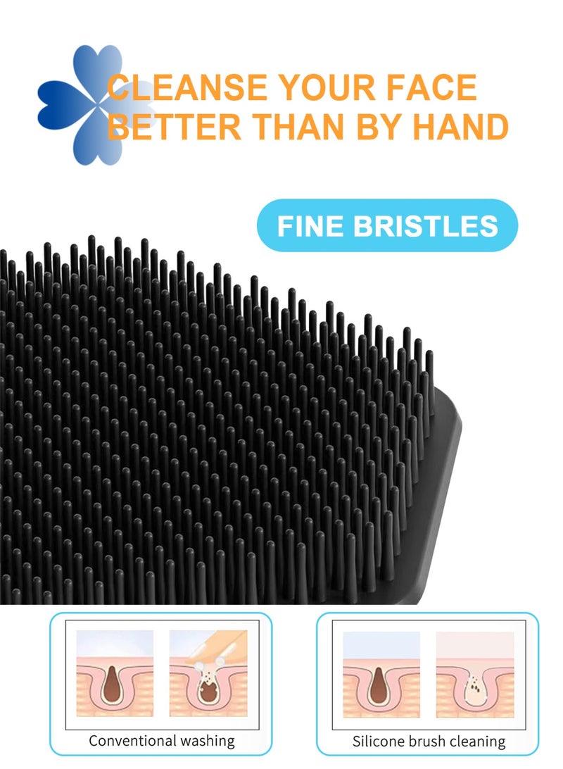 HomarKet 3 Pack Silicone Body Scrubber, Anti Cellulite Massage Scrubber, Long Handle Back Scrubber Exfoliating Shower Brush for Men & Women, Removes Dead Skin, Reduces Cellulite, Improves Circulation, Fast Dry, Non Slip - Image 3