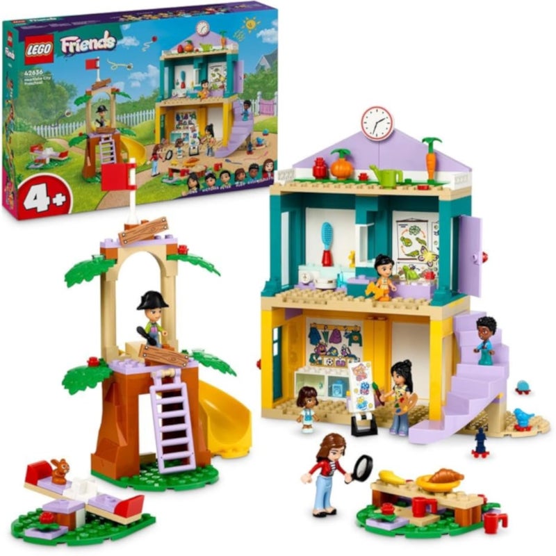 LEGO Friends Heartlake City Kindergarten Playset, Pretend Creative Play for Boys and Girls Ages 4+, 2 Mini Dolls and 4 Extra Small Dolls 42636