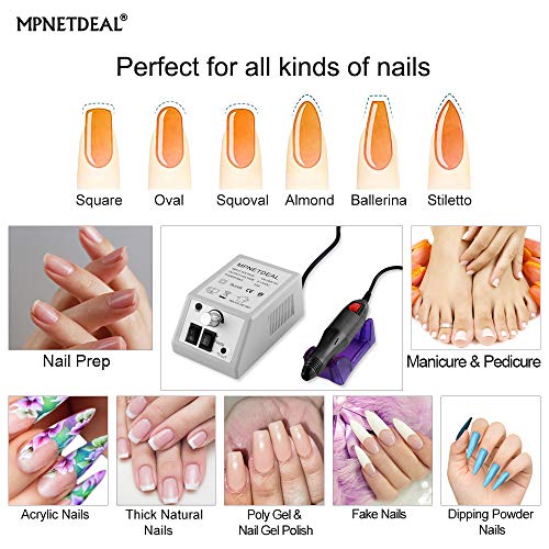 MPNETDEAL Electric Nail Drill Machine Manicure Pedicure Kit Electric Nail Art File by MPNETDEAL (Gray SetA) - Image 5