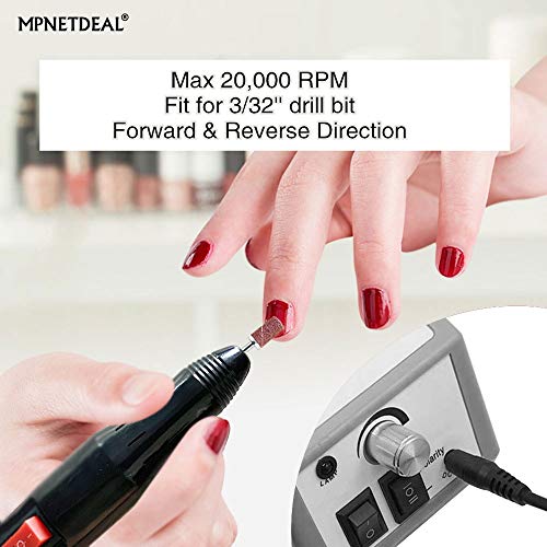MPNETDEAL Electric Nail Drill Machine Manicure Pedicure Kit Electric Nail Art File by MPNETDEAL (Gray SetA) - Image 2