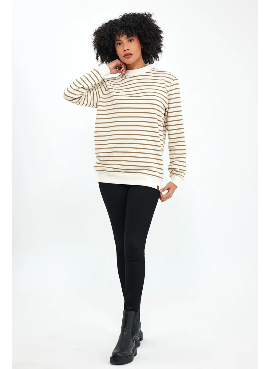 Alexander Gardi Crew Neck Striped Sweatshirt(E23-761A-Byn)