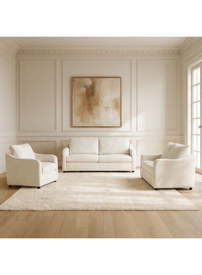 Baytonia Arabellay 3-Piece Sofa Set - White - Image 1