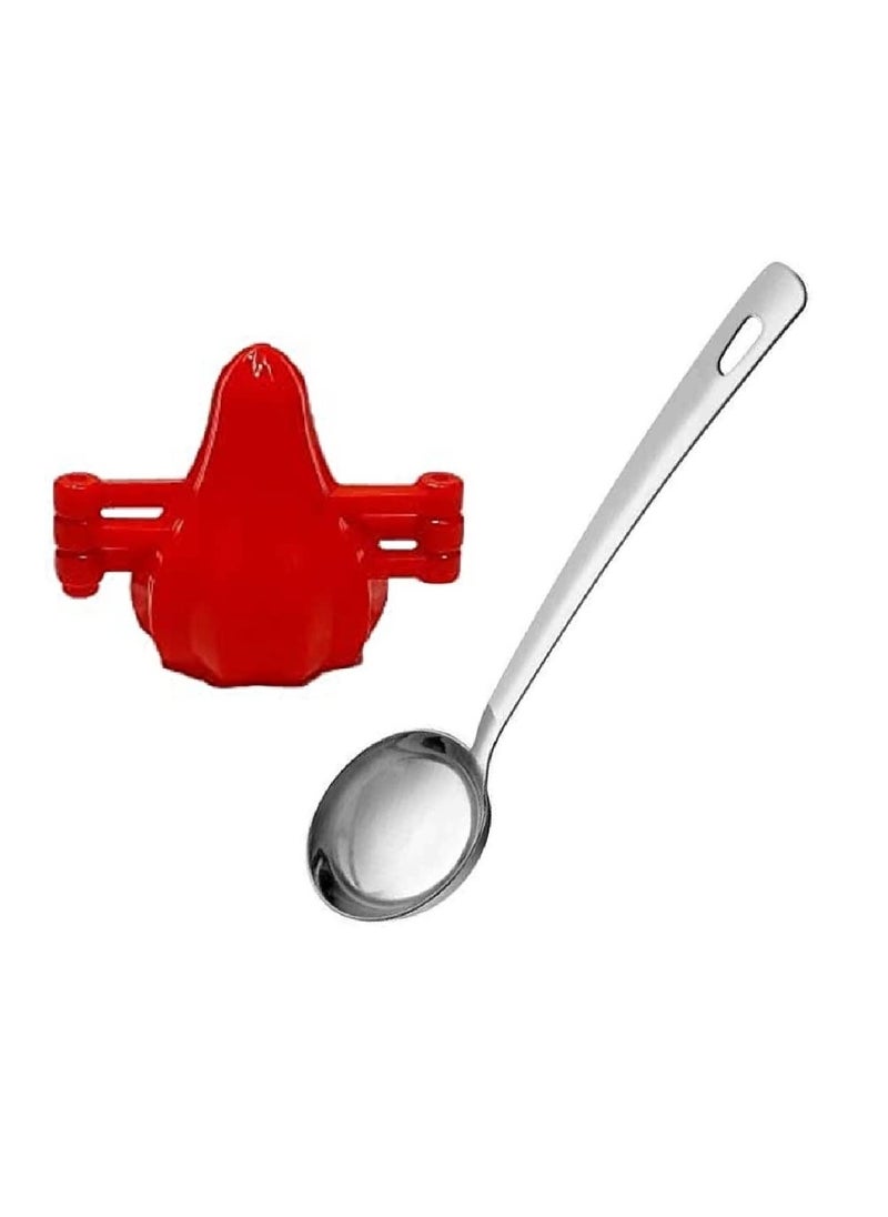 BLUE WONDER Blue Wonder Plastic Modak Maker Sancha Machine Kitchen Molds for Festivals with Pure SS ChamchaPack of 2 Multicolour  - Image 1