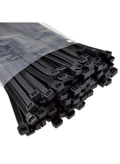 ART IFACT ART IFACT 100 Pieces of 10 inch Nylon Self Locking Cable Ties with Teeth Grip Black 250 mm x 36 mm Heavy Duty Strong Zip Wire Fastener Organizer Tie  - Image 4