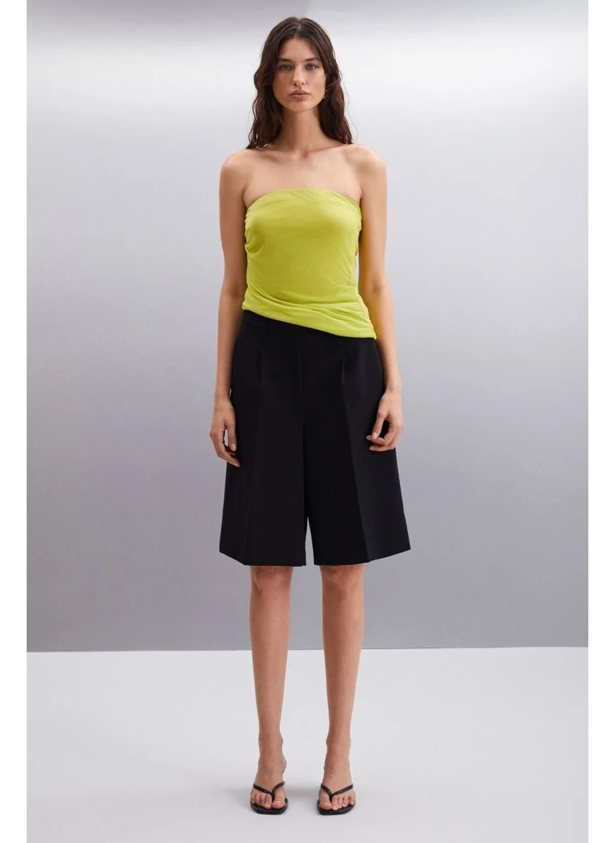 GRIMELANGE JOVANKA Women's 100% Polyester Slim Lime Blouse
