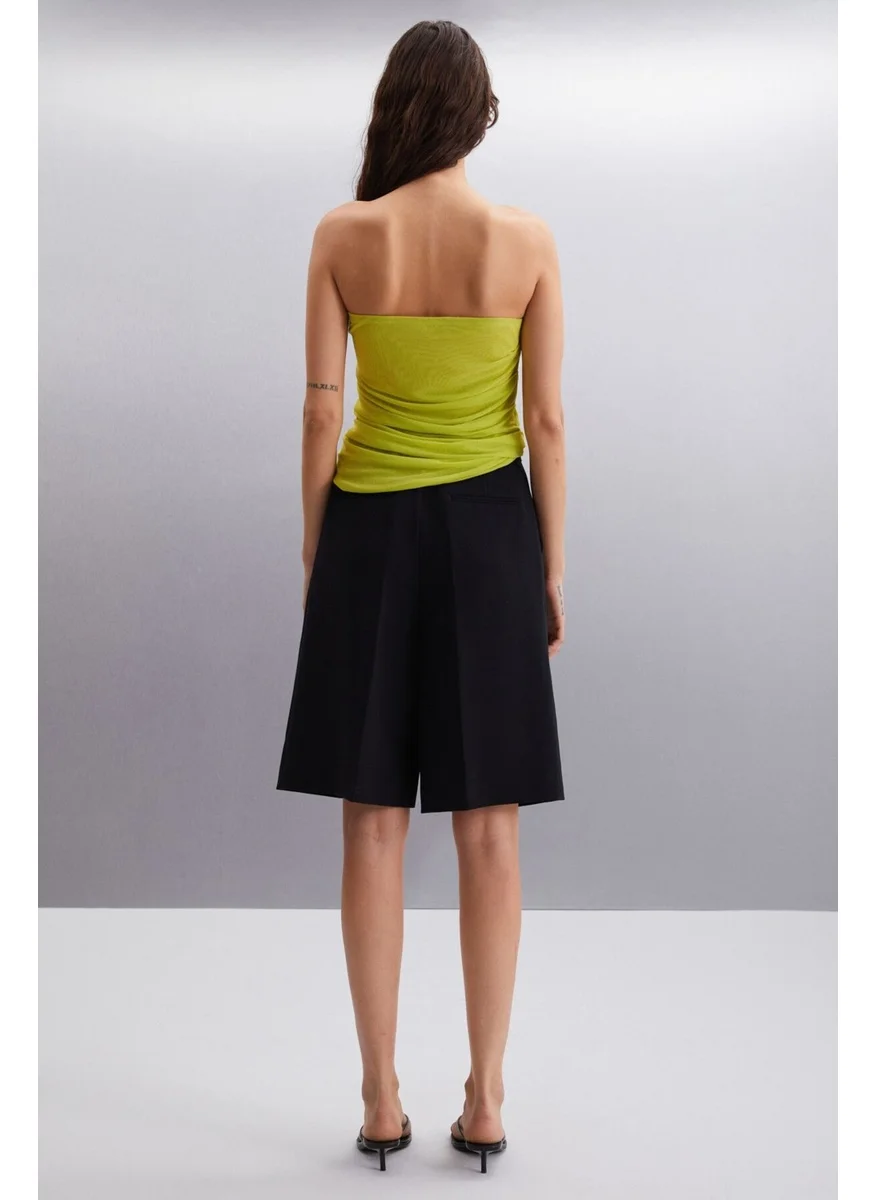 GRIMELANGE JOVANKA Women's 100% Polyester Slim Lime Blouse