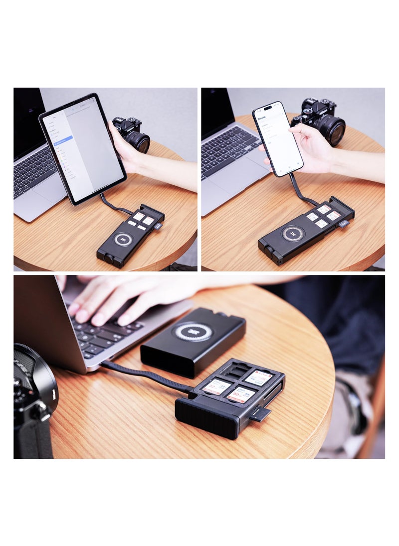 SYOSI - SD Card Reader & USB-C Adapter, Multi-Function Travel Kit with Charging Cable, Micro USB, OTG, and Type-C Adapter, for Phones, Cameras, PC, Drones, Data Transfer & Charging - Image 1