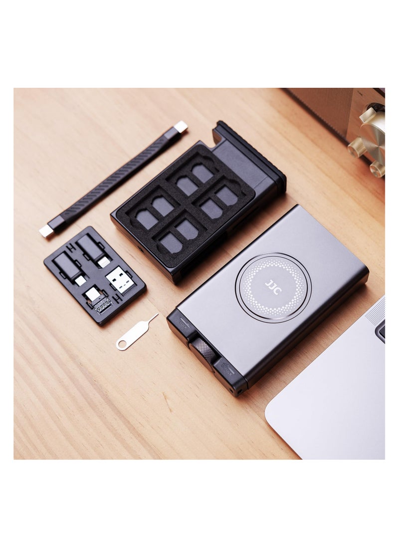 SYOSI - SD Card Reader & USB-C Adapter, Multi-Function Travel Kit with Charging Cable, Micro USB, OTG, and Type-C Adapter, for Phones, Cameras, PC, Drones, Data Transfer & Charging - Image 1