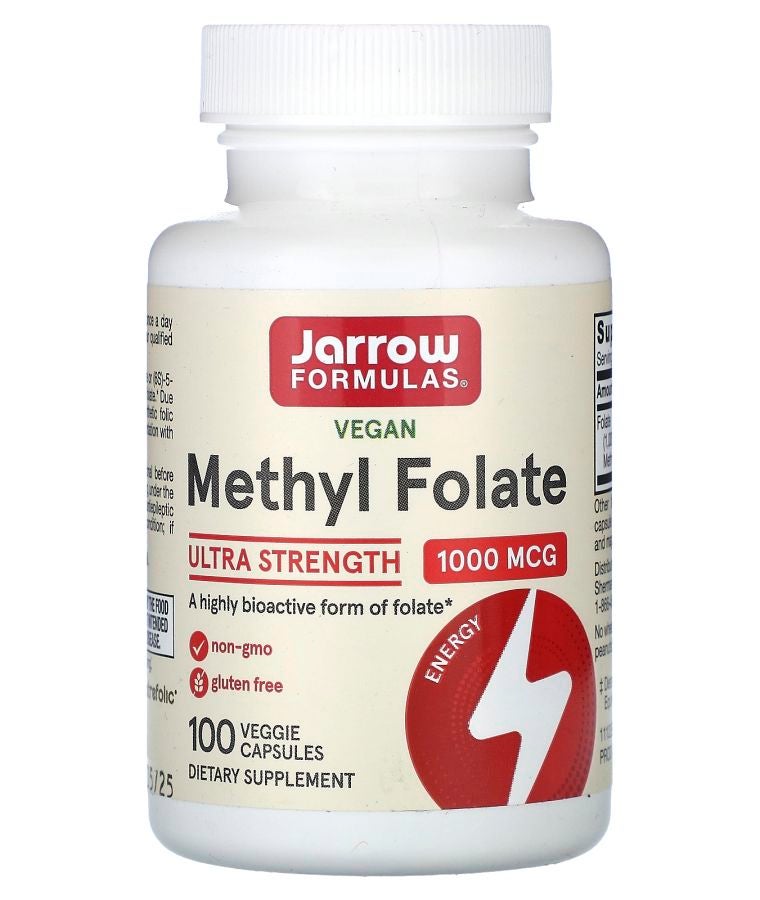 jarrow formulas Methyl Folate Ultra Strength 1000 mcg 100 Veggie Capsules