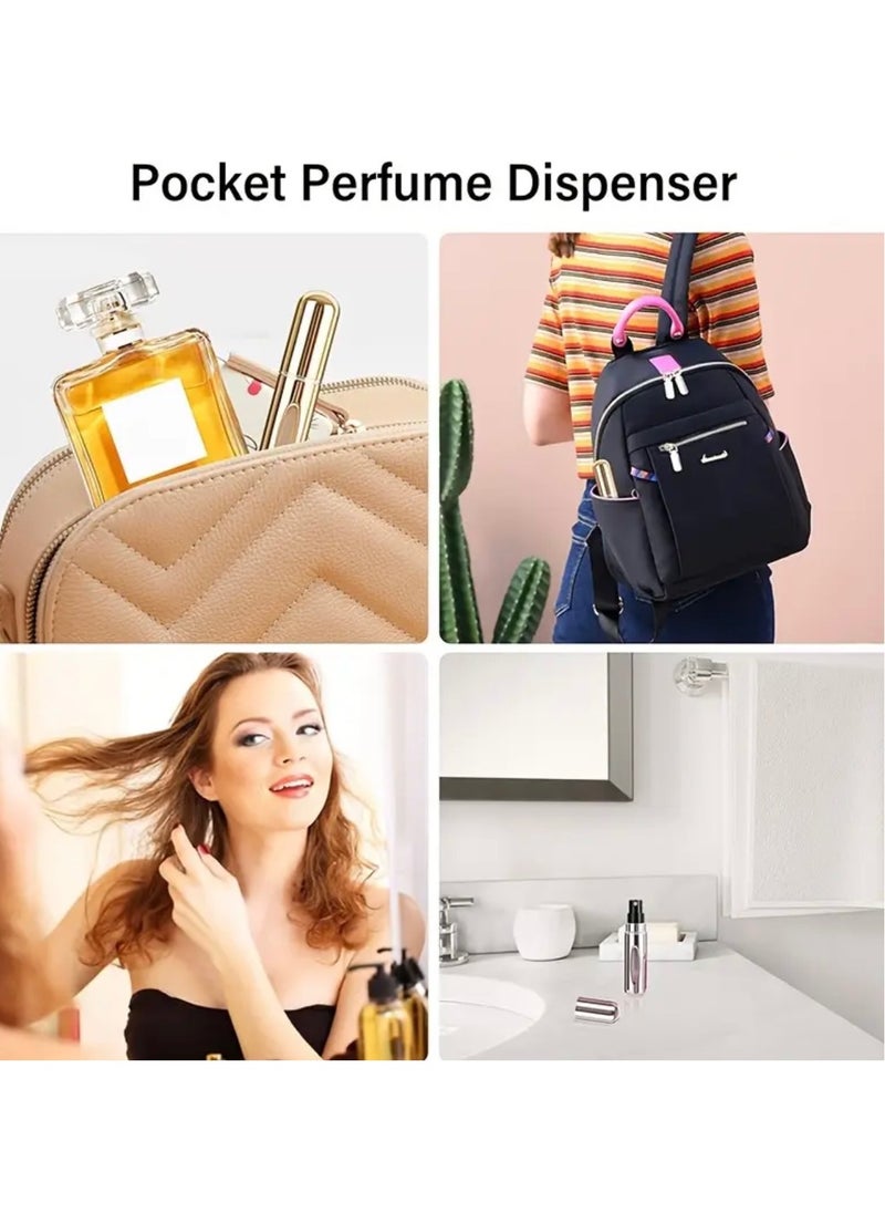 Mini Perfume Atomizer Spray Bottles – 2-Pack Refillable Travel Size (5ml) in Black – Leak-Proof, Portable Scent Pump for Purse, Pocket, Travel & Daily Use - Refillable Atomizer Perfume Spray