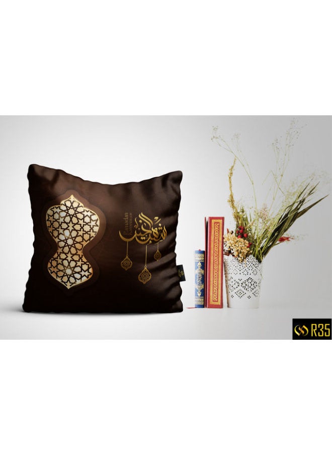 نجيب سليم كيس مخدة بتصميم رمضاني / غطاء وسادة رمضان 45x45 cm R35 
