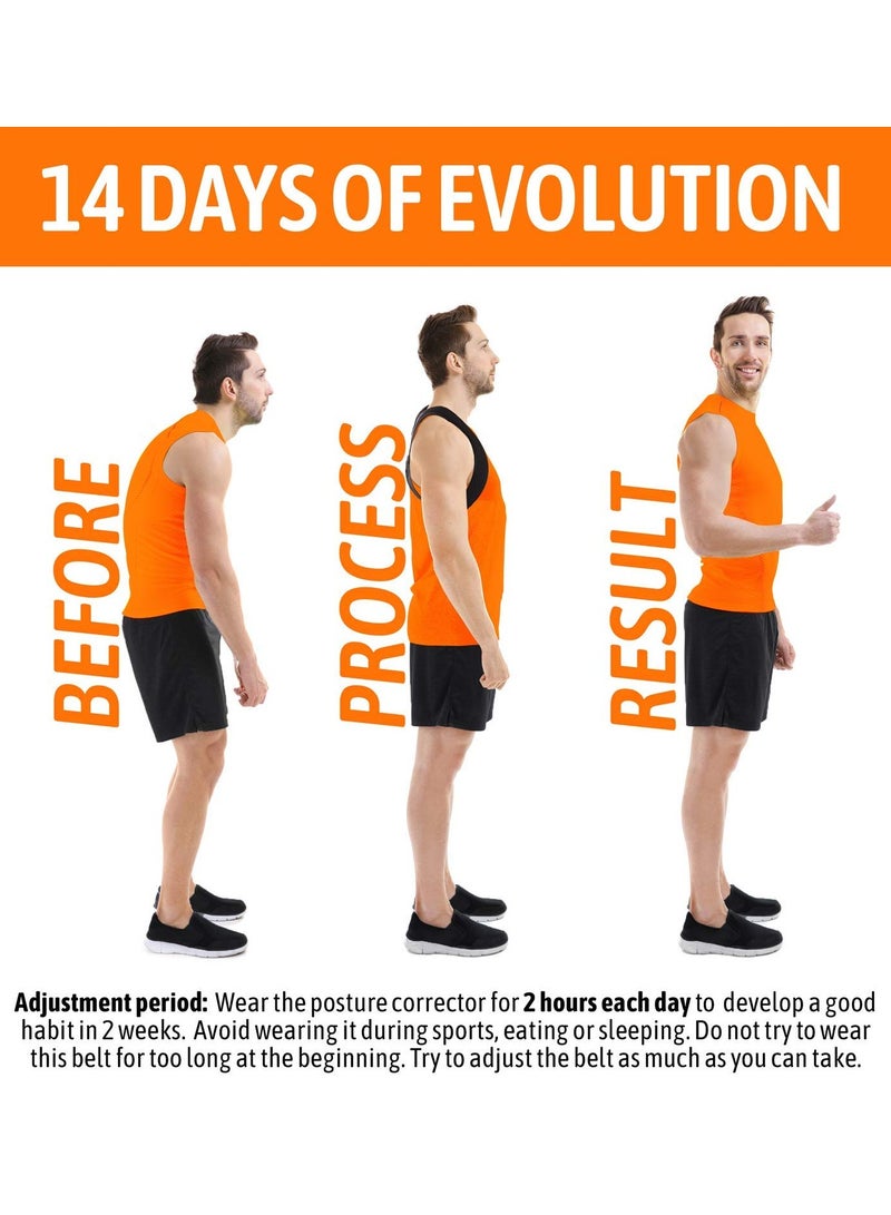 جهاز تصحيح الوضعية للرجال والنساء، حزام مرن ومريح قابل للتعديل - دعم للظهر العلوي لتخفيف آلام الظهر وتصحيح وضعية الرقبة، مساعدة في تصحيح الترقوة وتقويم العمود الفقري، مريح لآلام الظهر والكتف. - Image 2